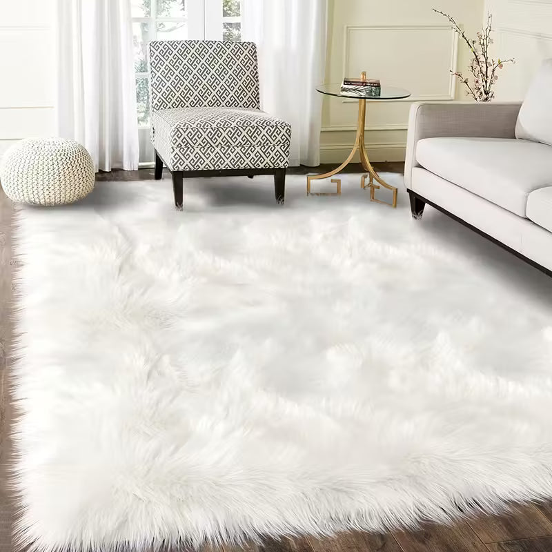 Cozy Home Decor Accent｜Soft Fleece Rug for Bedroom/Vanity/Study