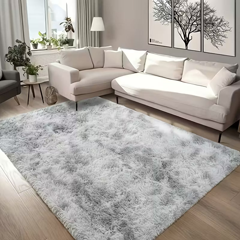 Modern Minimalist All-Season Rug｜Thick Fluffy Polyester | Pet-Friendly for LR/BR/Office