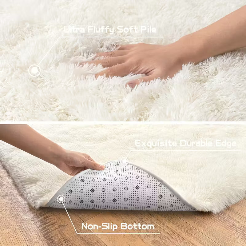 Machine-Washable Fluffy Mat｜Luxurious Texture for Modern Living Room & Home Decor