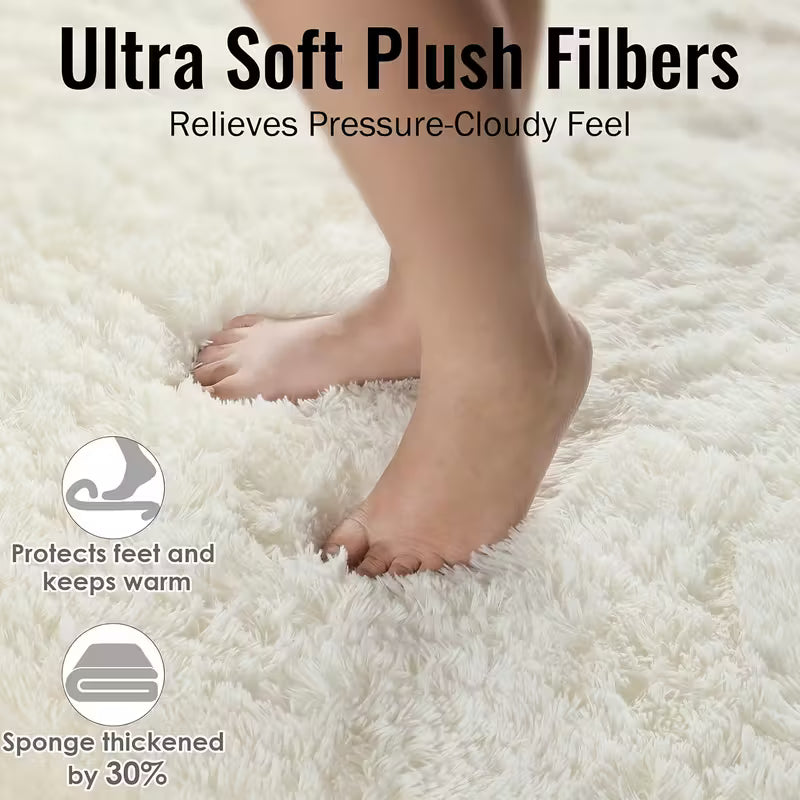 Machine-Washable Fluffy Mat｜Luxurious Texture for Modern Living Room & Home Decor