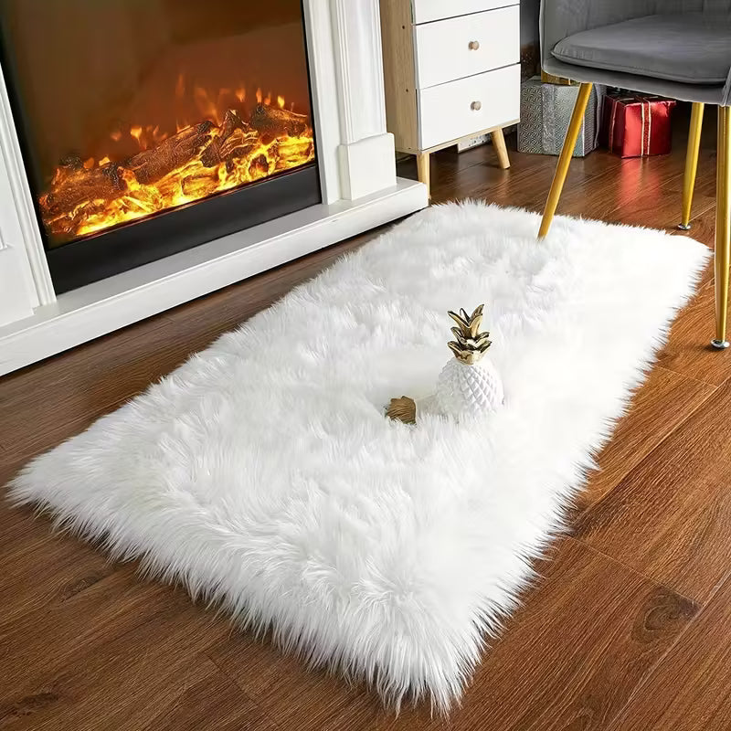 Cozy Home Decor Accent｜Soft Fleece Rug for Bedroom/Vanity/Study