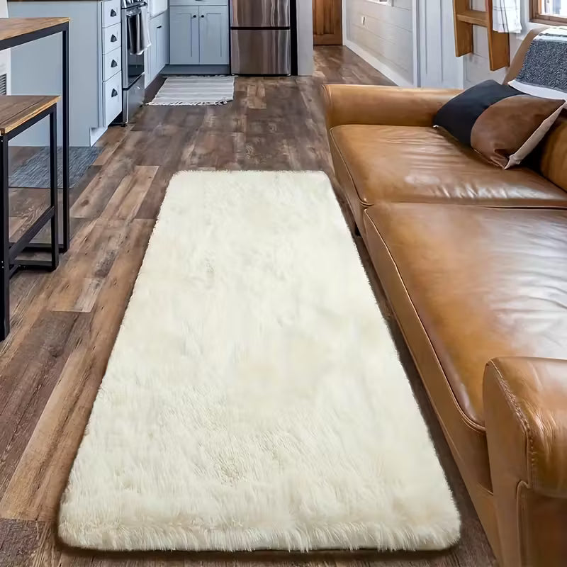 Machine-Washable Fluffy Mat｜Luxurious Texture for Modern Living Room & Home Decor