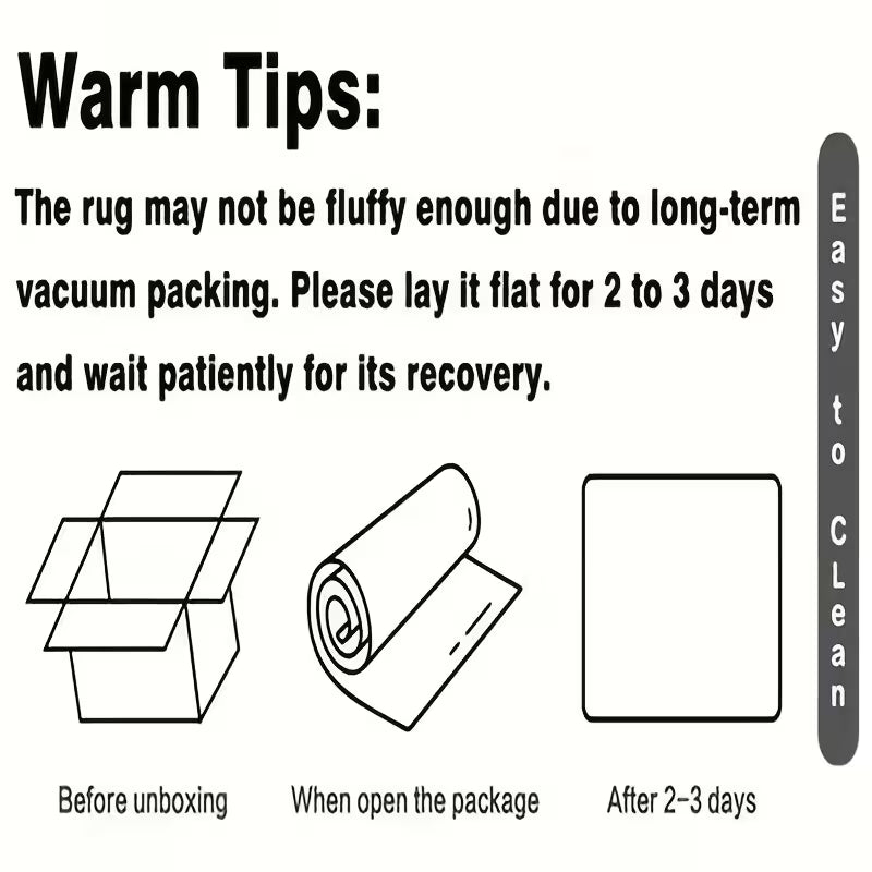 Machine-Washable Fluffy Mat｜Luxurious Texture for Modern Living Room & Home Decor