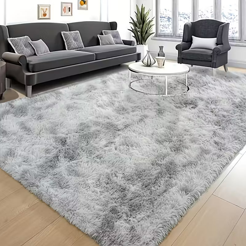 Modern Minimalist All-Season Rug｜Thick Fluffy Polyester | Pet-Friendly for LR/BR/Office