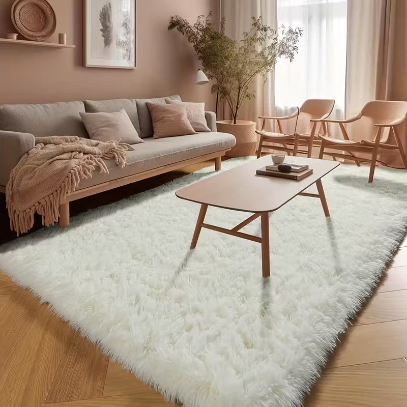 Machine-Washable Fluffy Mat｜Luxurious Texture for Modern Living Room & Home Decor