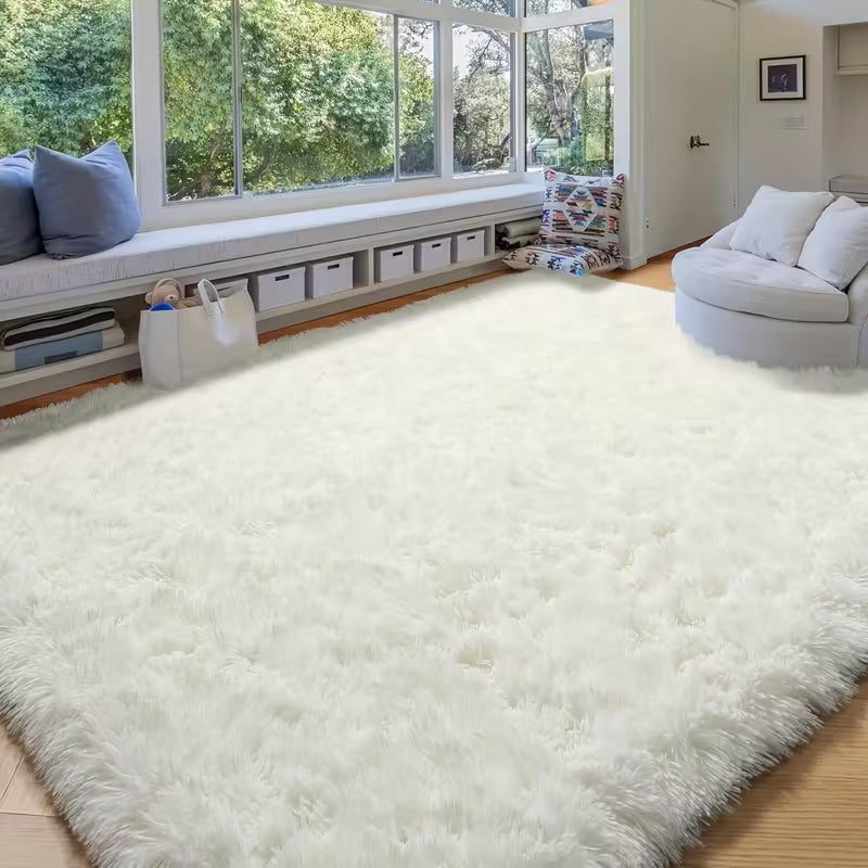 Machine-Washable Fluffy Mat｜Luxurious Texture for Modern Living Room & Home Decor