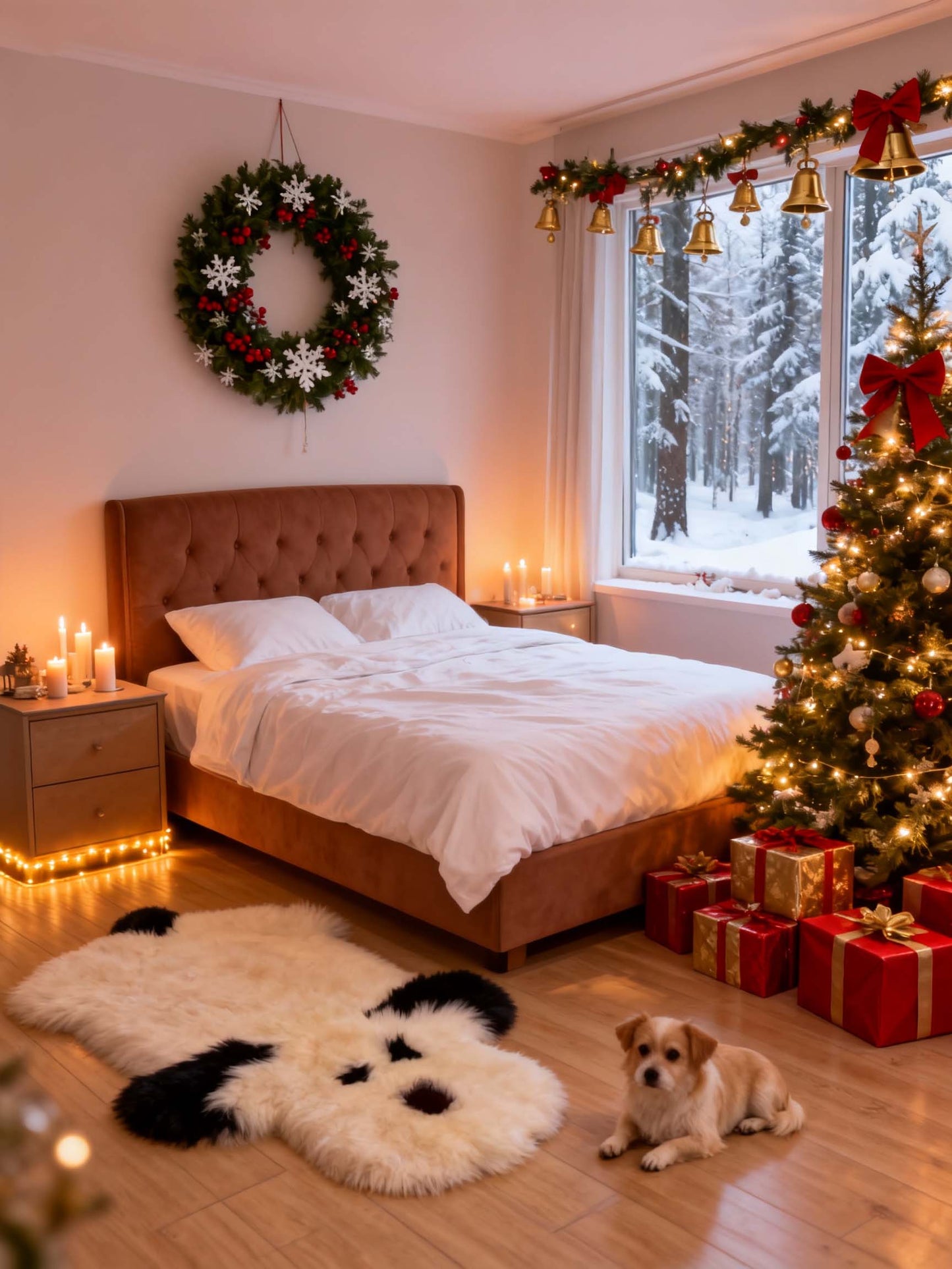 Faux Sheepskin Carpet, Dog Rug Non-Slip & Washable Mat for Living Room, Pet-Friendly Home