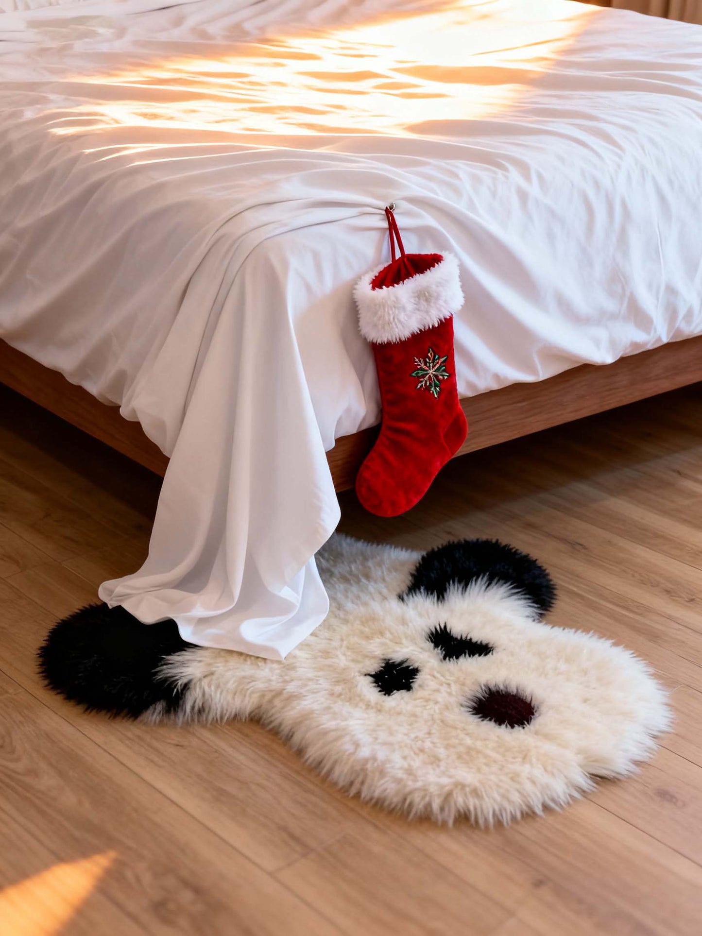 Faux Sheepskin Carpet, Dog Rug Non-Slip & Washable Mat for Living Room, Pet-Friendly Home