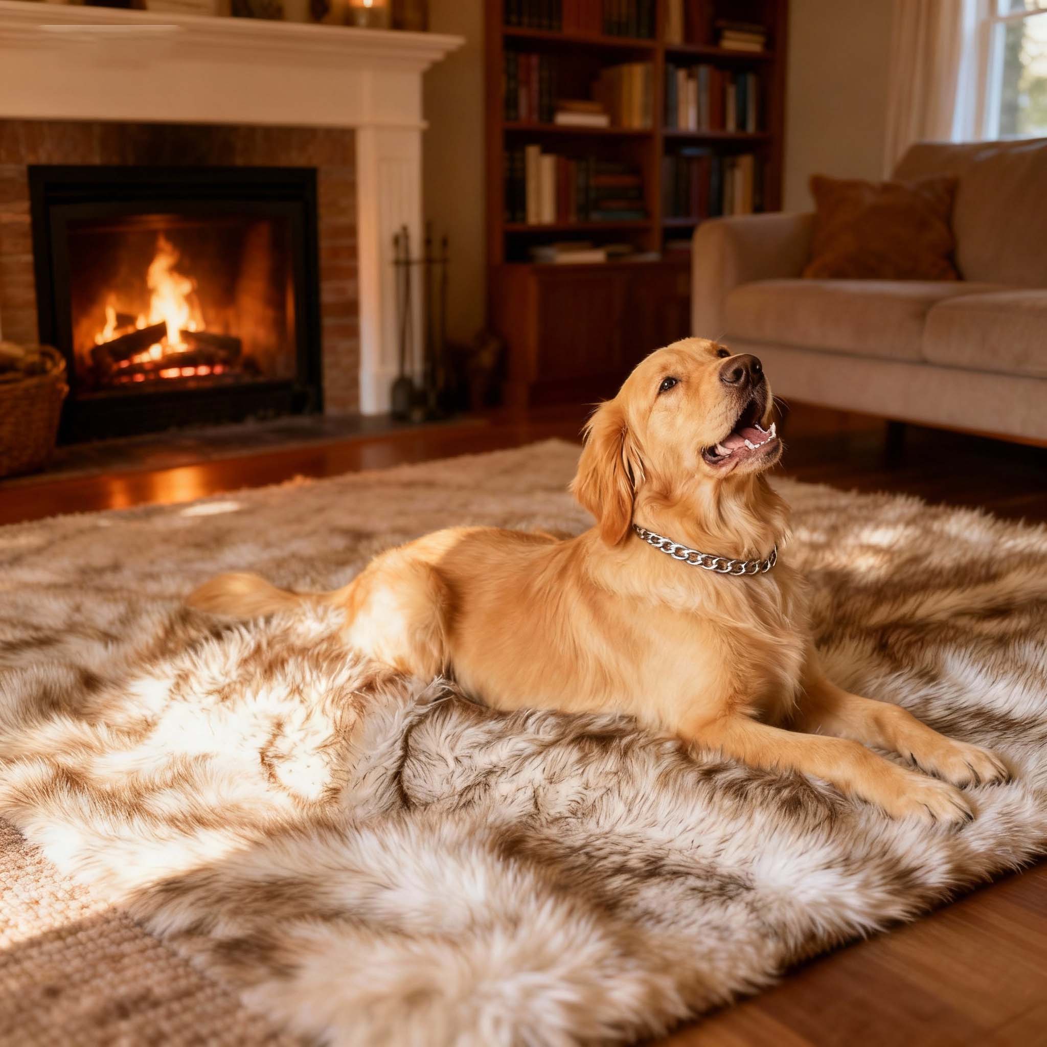 Waterproof Faux Fur Dog Blanket |Luxury Pet Throw for Couch & Bed