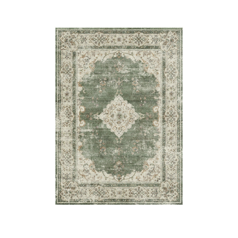 Vintage Rose Pet-Friendly Washable Rug | Soft Blush & Distressed Boho Design
