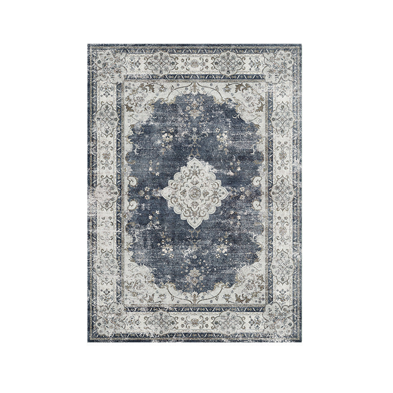 Vintage Rose Pet-Friendly Washable Rug | Soft Blush & Distressed Boho Design