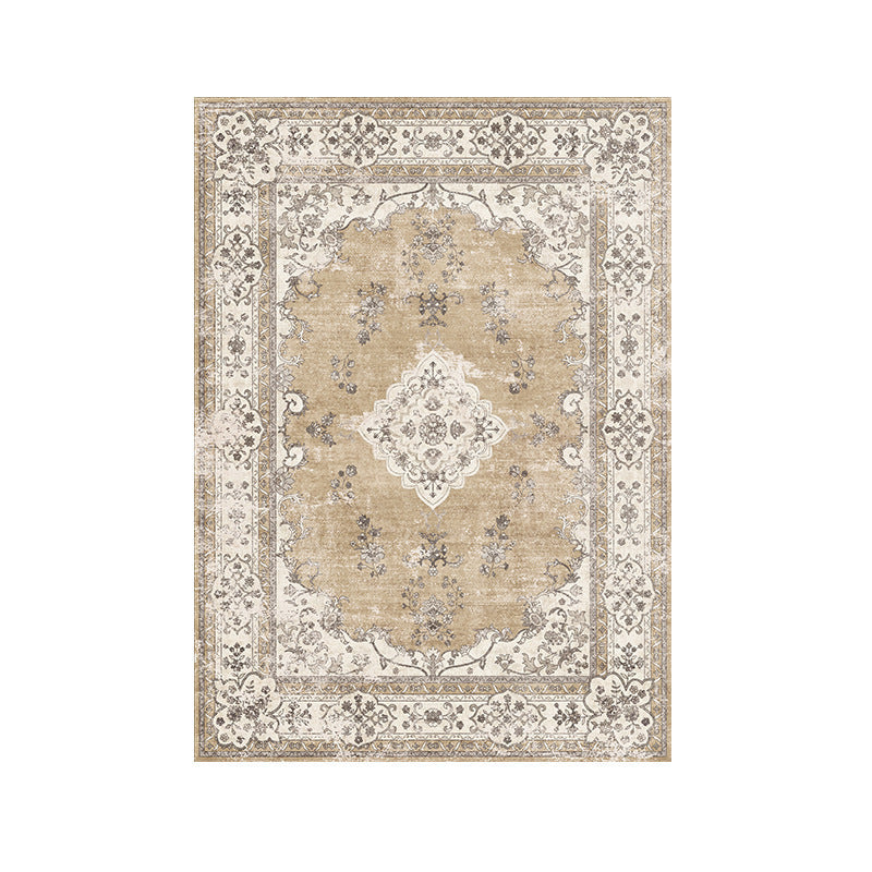 Vintage Rose Pet-Friendly Washable Rug | Soft Blush & Distressed Boho Design