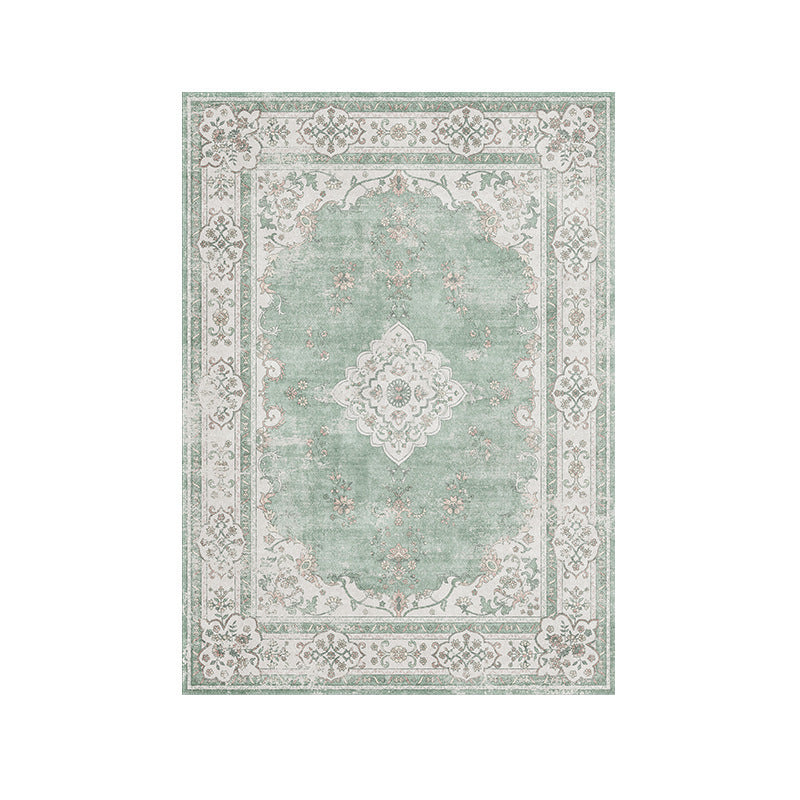 Vintage Rose Pet-Friendly Washable Rug | Soft Blush & Distressed Boho Design