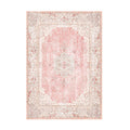 Vintage Rose Pet-Friendly Washable Rug | Soft Blush & Distressed Boho Design