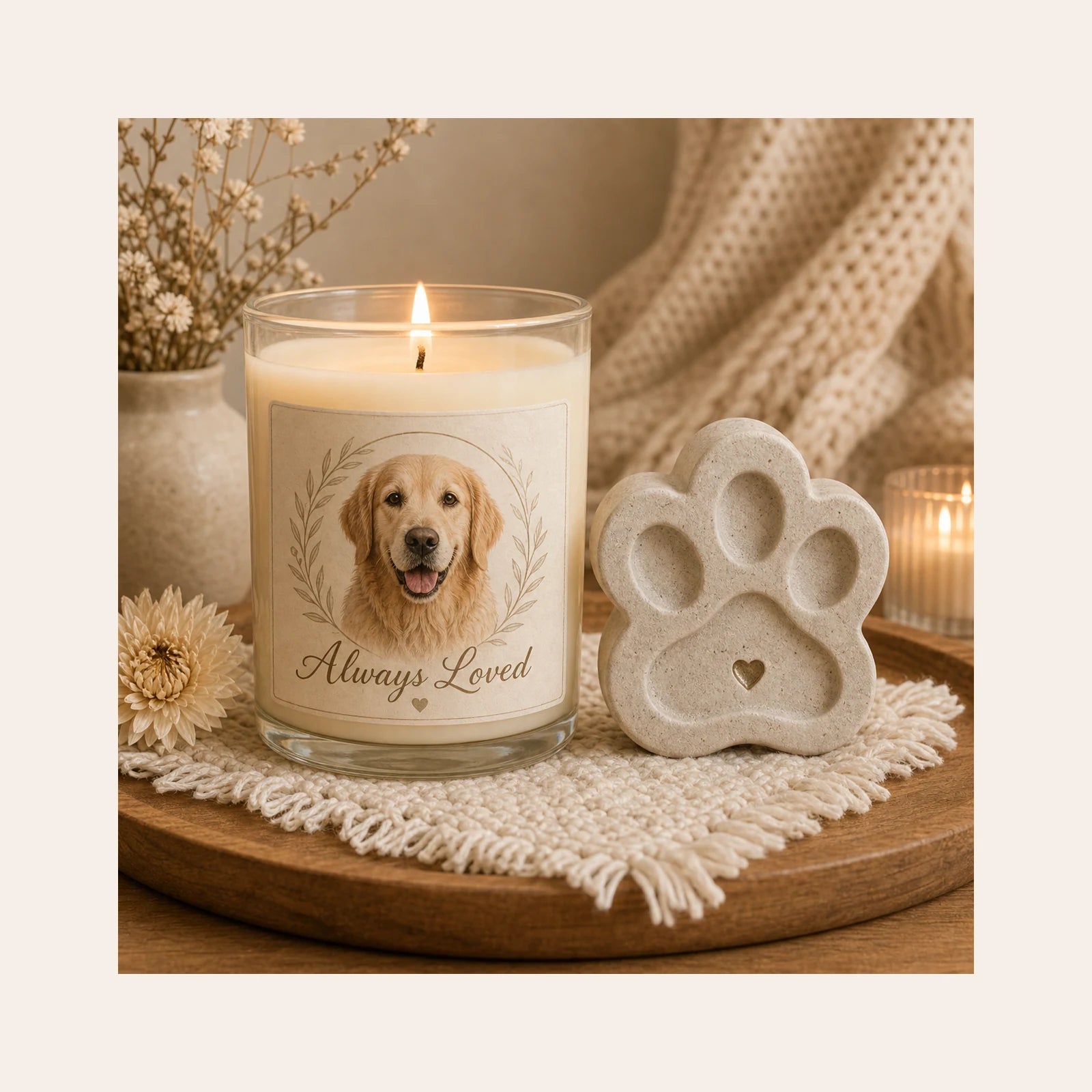 Pet Memorial Candle Gift Set